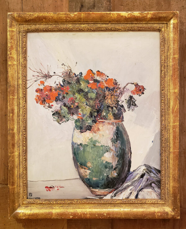 "Fleurs, St. Tropez, 1940" Oil on Board by Leon Dabo, NA(1864-1960) - Image 4