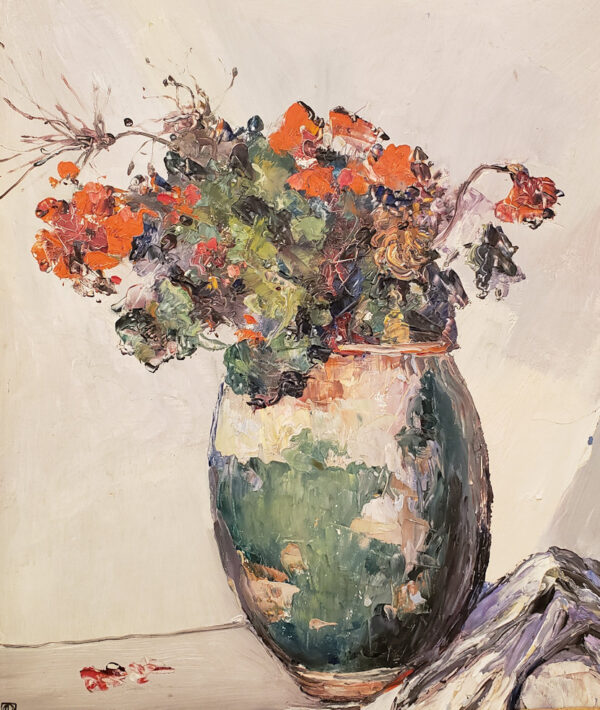 "Fleurs, St. Tropez, 1940" Oil on Board by Leon Dabo, NA(1864-1960) - Image 5