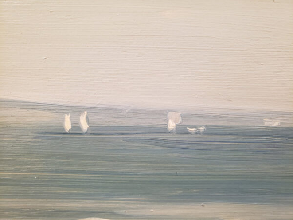 Leon Dabo, NA(1864-1960) "Sea Shore, Sandy Hook" Oil on Board - Image 10