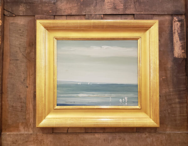 Leon Dabo, NA(1864-1960) "Sea Shore, Sandy Hook" Oil on Board - Image 2