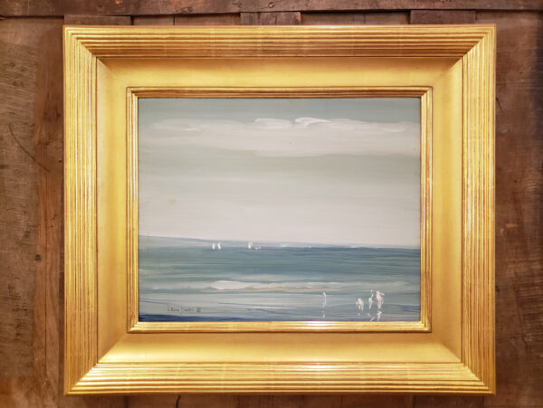 Leon Dabo, NA(1864-1960) "Sea Shore, Sandy Hook" Oil on Board - Image 3