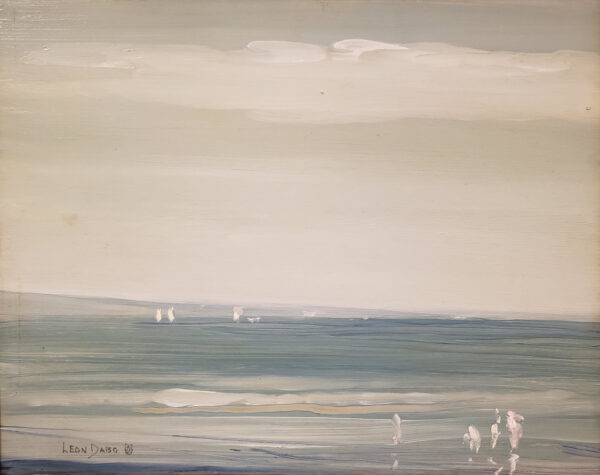 Leon Dabo, NA(1864-1960) "Sea Shore, Sandy Hook" Oil on Board
