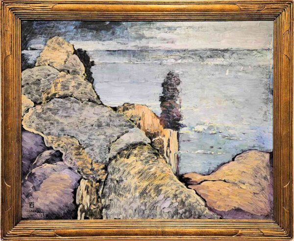 Leon Dabo (1864-1960) "View of Sputen Duvil, Palisades" Oil on Canvas