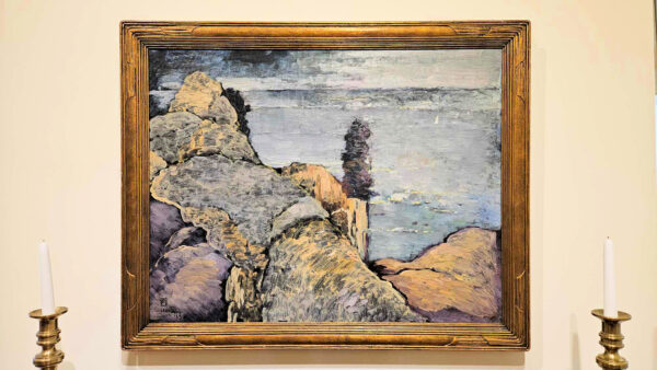 Leon Dabo (1864-1960) "View of Sputen Duvil, Palisades" Oil on Canvas - Image 3