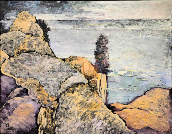 Leon Dabo (1864-1960) "View of Sputen Duvil, Palisades" Oil on Canvas - Image 4