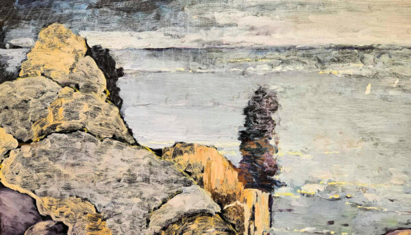 Leon Dabo (1864-1960) "View of Sputen Duvil, Palisades" Oil on Canvas - Image 5