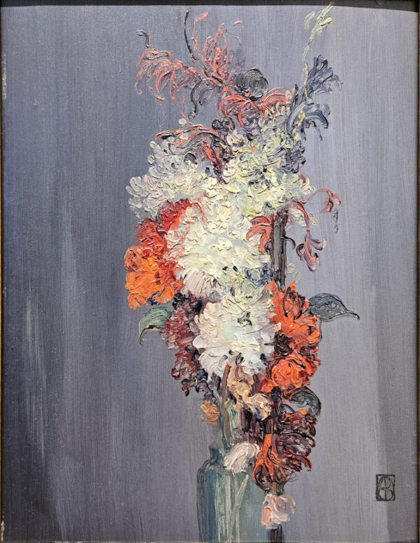 Leon Dabo (1864-1960) “French Floral in Paris” Oil on Panel