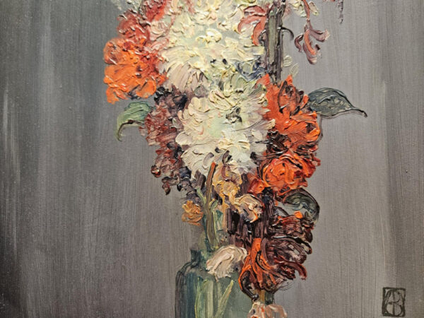 Leon Dabo (1864-1960) “French Floral in Paris” Oil on Panel - Image 8
