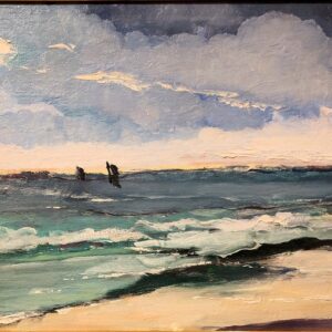 "The Sea" Oil on Board by Leon Dabo, NA(1864-1960)