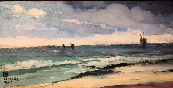 "The Sea" Oil on Board by Leon Dabo, NA(1864-1960)