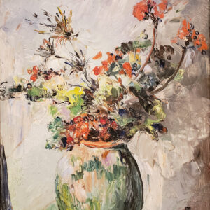 "Summer Bouquet, St. Tropez, 1939" Oil on Board by Leon Dabo, NA(1864-1960)