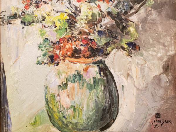 "Summer Bouquet, St. Tropez, 1939" Oil on Board by Leon Dabo, NA(1864-1960) - Image 8