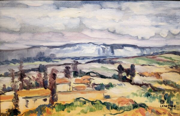 "Aix en Provence" Oil on Canvas laid on Board by Leon Dabo, NA (1864-1960)