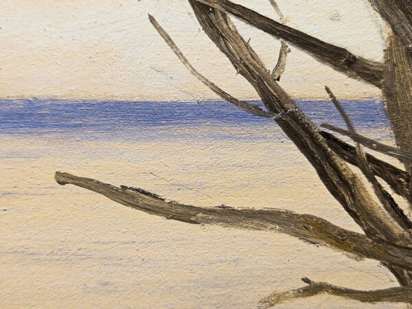 Lockwood De Forest (1850 - 1932)   “Wind Swept Tree, Dec. 5, 1917”  Oil on Board - Image 8