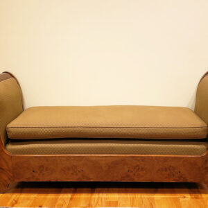 19th Century Louis Philippe Burled Walnut Bench