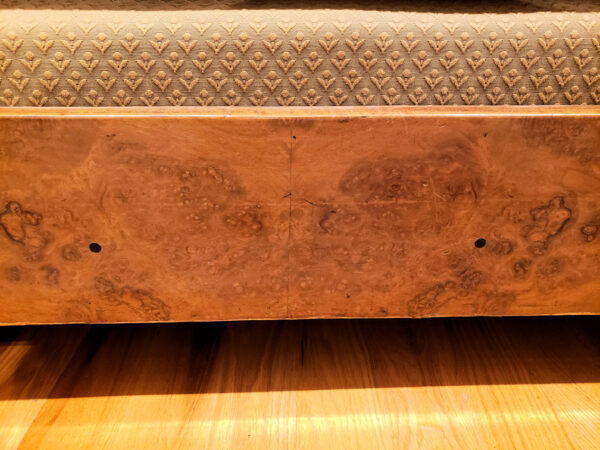 19th Century Louis Philippe Burled Walnut Bench - Image 5