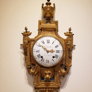 Gilt Bronze Louis XVI Cartel Clock by André-Georges Guiot