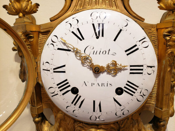 Gilt Bronze Louis XVI Cartel Clock by André-Georges Guiot - Image 9