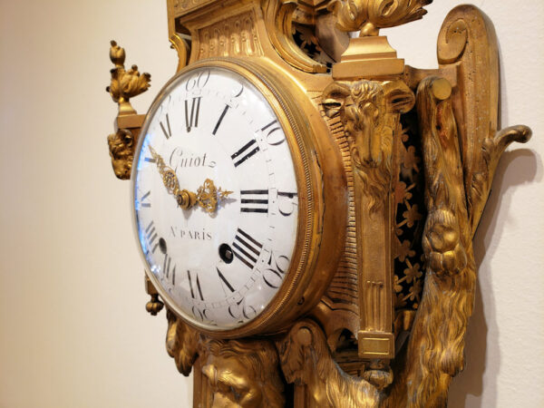 Gilt Bronze Louis XVI Cartel Clock by André-Georges Guiot - Image 24