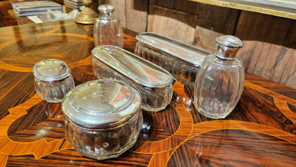 Ludwig Neresheimer Hanau German 800 Silver Dresser Set - Image 3