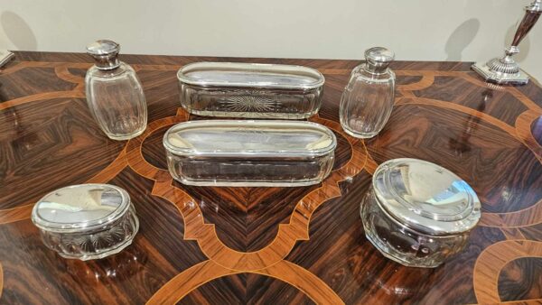 Ludwig Neresheimer Hanau German 800 Silver Dresser Set - Image 5