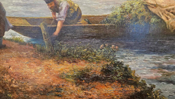 Gertrude Klein Magie (1862-1942) "The Ferryman" Oil on Canvas - Image 11