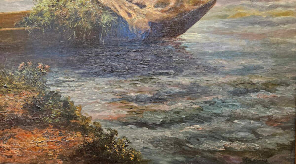 Gertrude Klein Magie (1862-1942) "The Ferryman" Oil on Canvas - Image 14