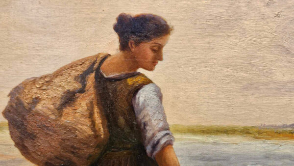Gertrude Klein Magie (1862-1942) "The Ferryman" Oil on Canvas - Image 15