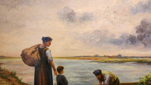 Gertrude Klein Magie (1862-1942) "The Ferryman" Oil on Canvas - Image 6