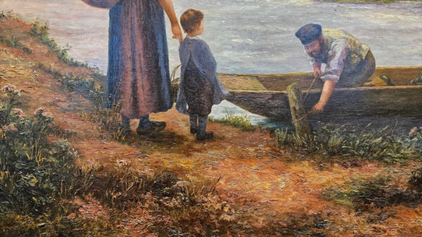 Gertrude Klein Magie (1862-1942) "The Ferryman" Oil on Canvas - Image 7