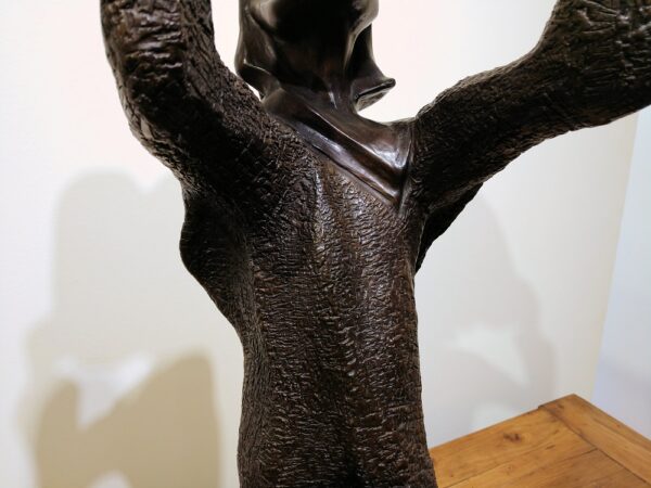 "Moses" Sculpture in Bronze on Marble Slab by Madeleine Heumann (1933-2018) - Image 9