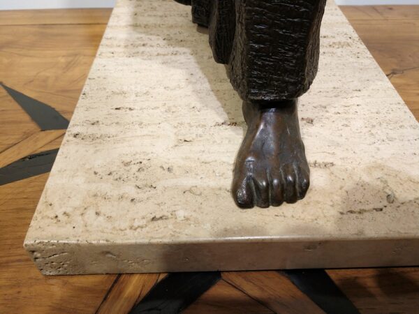 "Moses" Sculpture in Bronze on Marble Slab by Madeleine Heumann (1933-2018) - Image 11