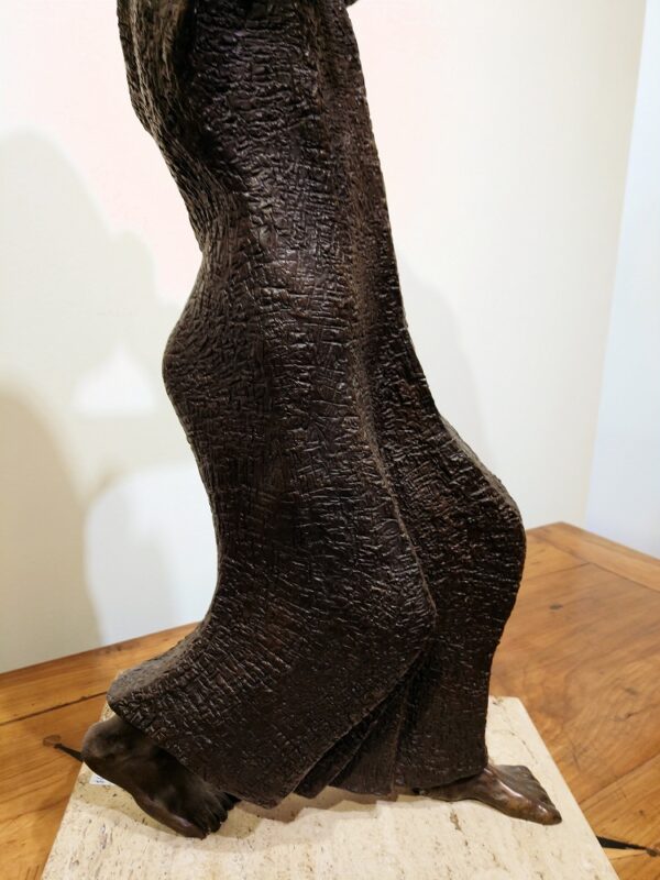 "Moses" Sculpture in Bronze on Marble Slab by Madeleine Heumann (1933-2018) - Image 12