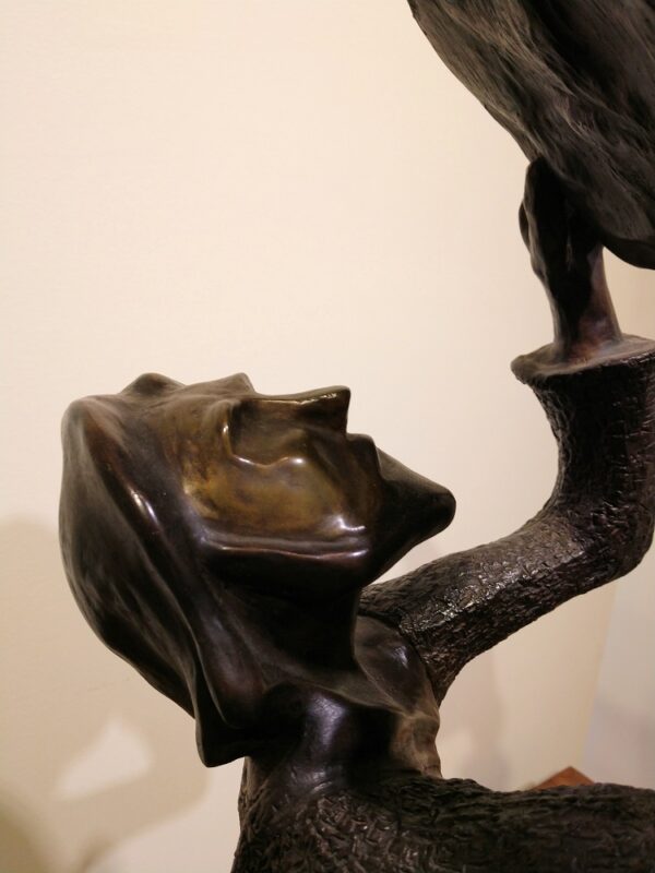 "Moses" Sculpture in Bronze on Marble Slab by Madeleine Heumann (1933-2018) - Image 13