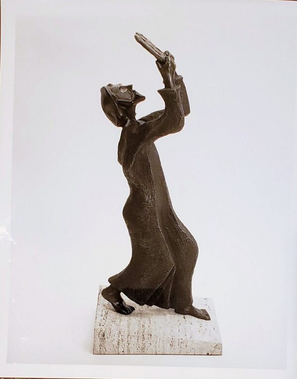 "Moses" Sculpture in Bronze on Marble Slab by Madeleine Heumann (1933-2018) - Image 17