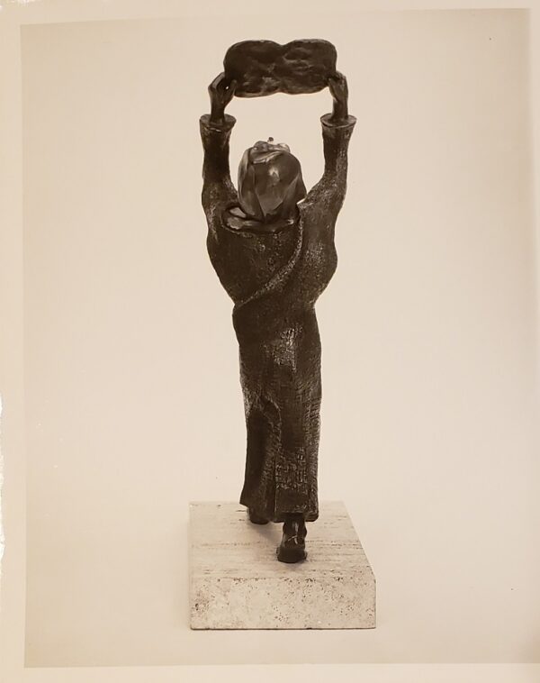 "Moses" Sculpture in Bronze on Marble Slab by Madeleine Heumann (1933-2018) - Image 18