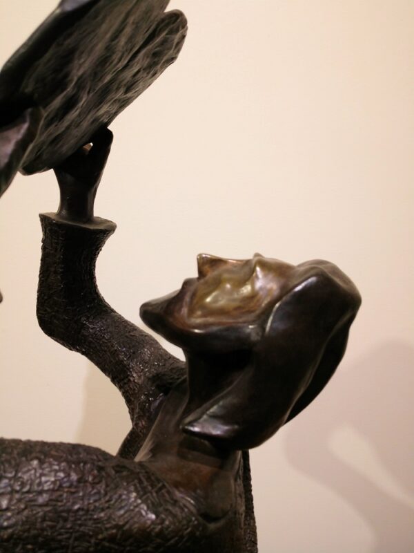 "Moses" Sculpture in Bronze on Marble Slab by Madeleine Heumann (1933-2018) - Image 6