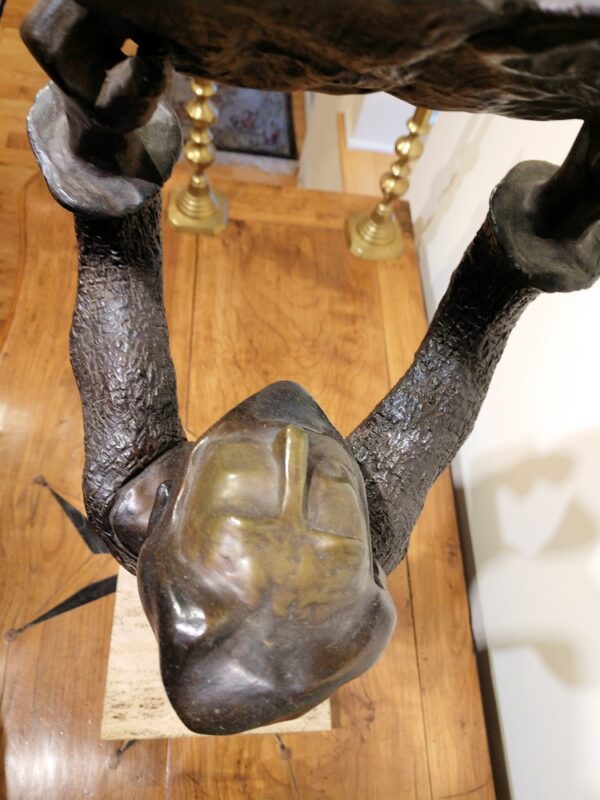 "Moses" Sculpture in Bronze on Marble Slab by Madeleine Heumann (1933-2018) - Image 7