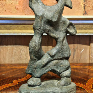Mid Century Modern "Abstract Figure" Sculpture in Clay by Madeleine Heumann (1933-2018)