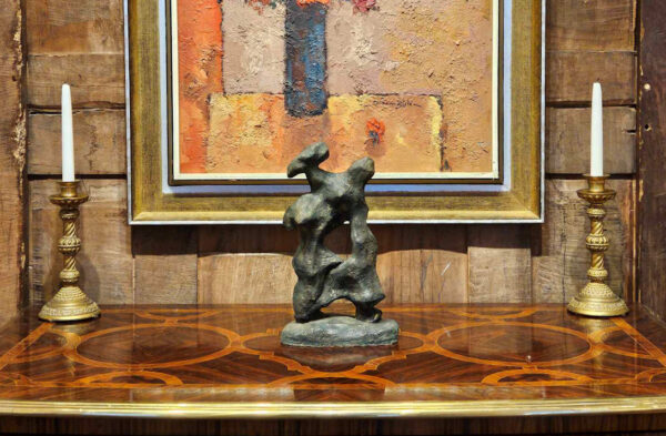 Mid Century Modern "Abstract Figure" Sculpture in Clay by Madeleine Heumann (1933-2018) - Image 3