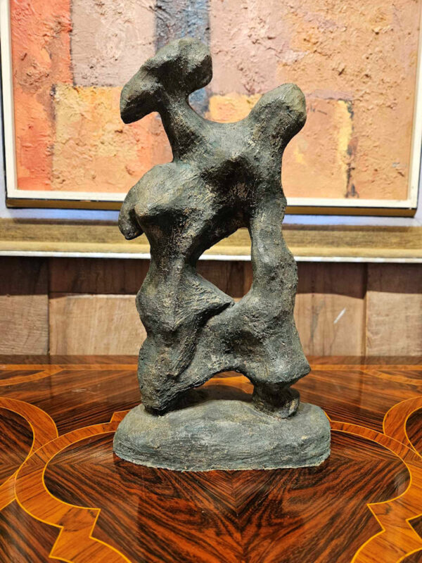 Mid Century Modern "Abstract Figure" Sculpture in Clay by Madeleine Heumann (1933-2018) - Image 4