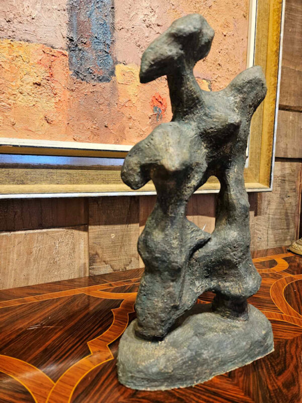 Mid Century Modern "Abstract Figure" Sculpture in Clay by Madeleine Heumann (1933-2018) - Image 5