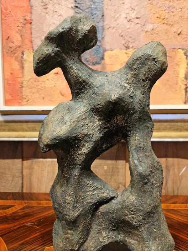 Mid Century Modern "Abstract Figure" Sculpture in Clay by Madeleine Heumann (1933-2018) - Image 12