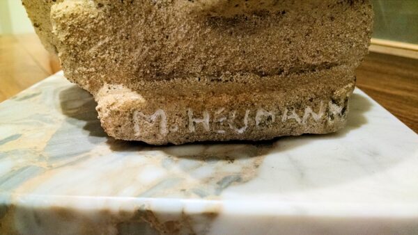 "Recombent Nude" Clay Sculpture with sand finish by Madeleine Heumann (1933-2018) - Image 7