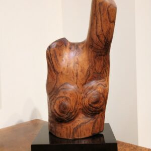 "Wooden Torso" Sculpture carved of wood tree branch by Madeleine Heumann (1933-2018)