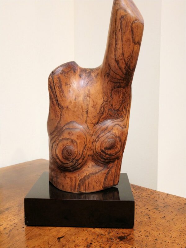 "Wooden Torso" Sculpture carved of wood tree branch by Madeleine Heumann (1933-2018) - Image 3