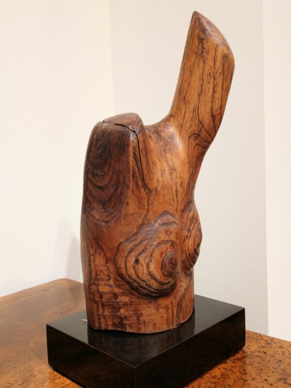 "Wooden Torso" Sculpture carved of wood tree branch by Madeleine Heumann (1933-2018) - Image 4