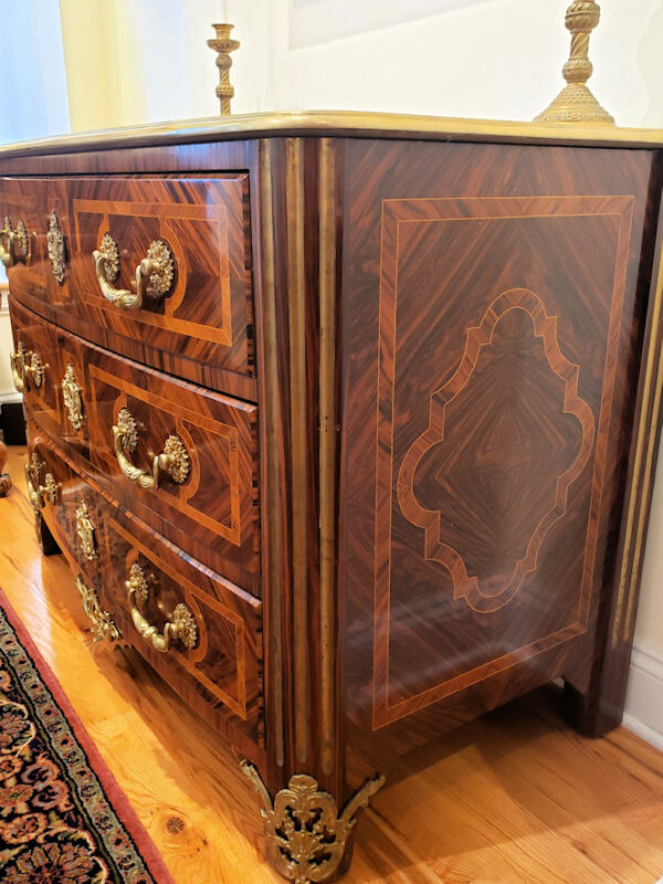 Rare Maison Jansen Regence Style Ormolu-Mounted Exotic Wood Commode - Image 10