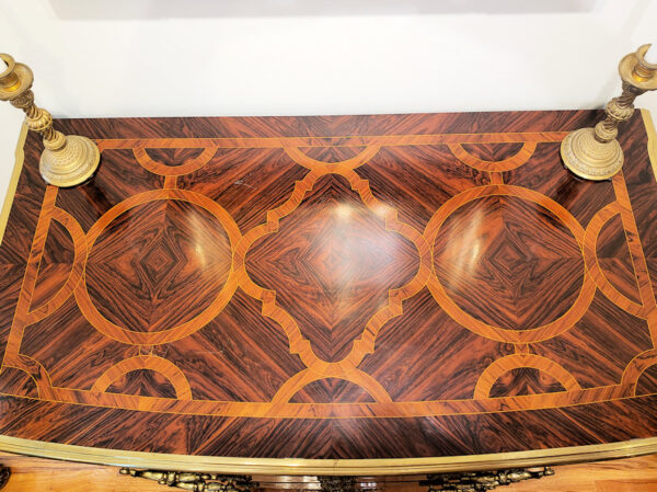 Rare Maison Jansen Regence Style Ormolu-Mounted Exotic Wood Commode - Image 12
