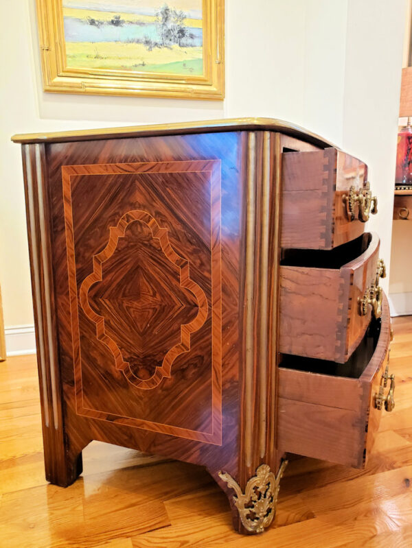 Rare Maison Jansen Regence Style Ormolu-Mounted Exotic Wood Commode - Image 21